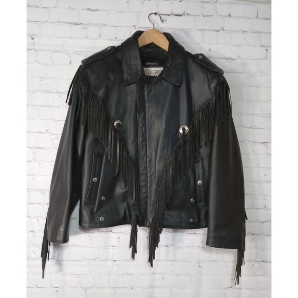 Wilsons Open Road Other - Wilson’s “Open Road” Leather Motorcycle Jacket Insulated Size M Fringed VGC!